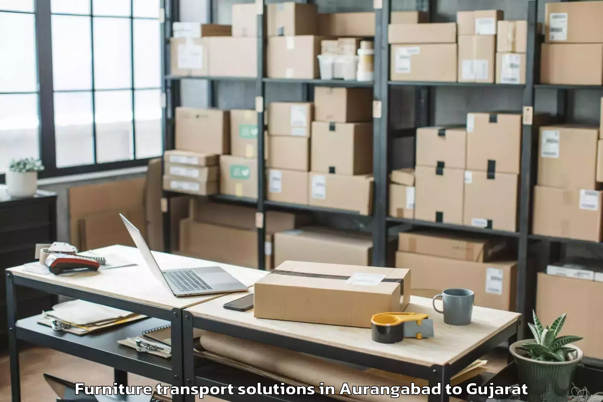 Reliable Aurangabad to Gadhada Furniture Transport Solutions